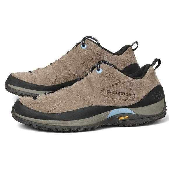 Patagonia ($160) Vibram Trail Hiking Shoes Suede Brown Low Top Outdoor Comfort - Picture 1 of 8